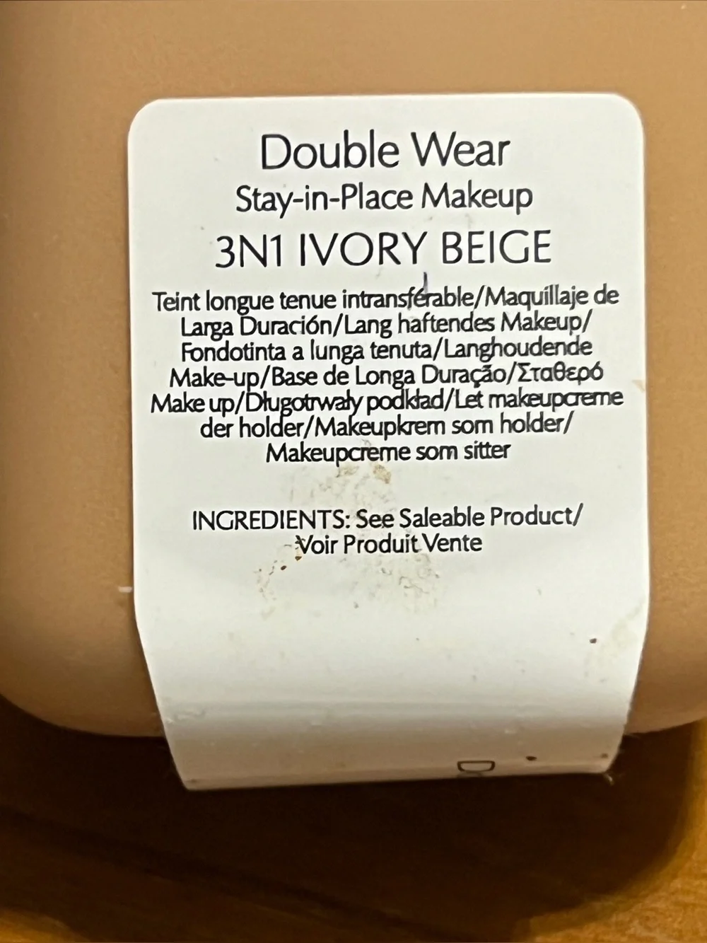 Estee Lauder Double Wear Foundation Original Formula 3N1 Ivory Beige